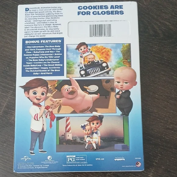 DreamWorks The Boss Baby Blu-ray - Black and Blue Cover - Picture 2 of 2